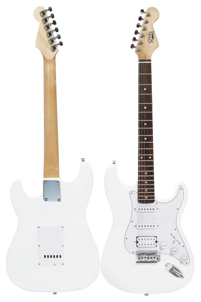 Midex MAP-35WH Beyaz Renk Maple Klavye Strat Kasa SSH Elektro Gitar Seti