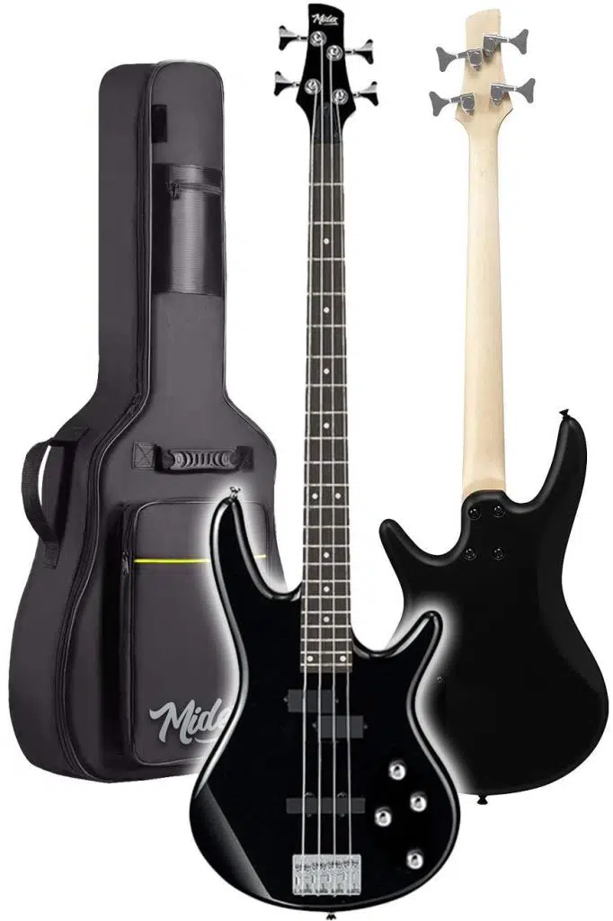 Midex MBG-400BK Üst Segment Profesyonel Bas Gitar 4 Telli (Softcase Gigbag ve kablo Dahil)