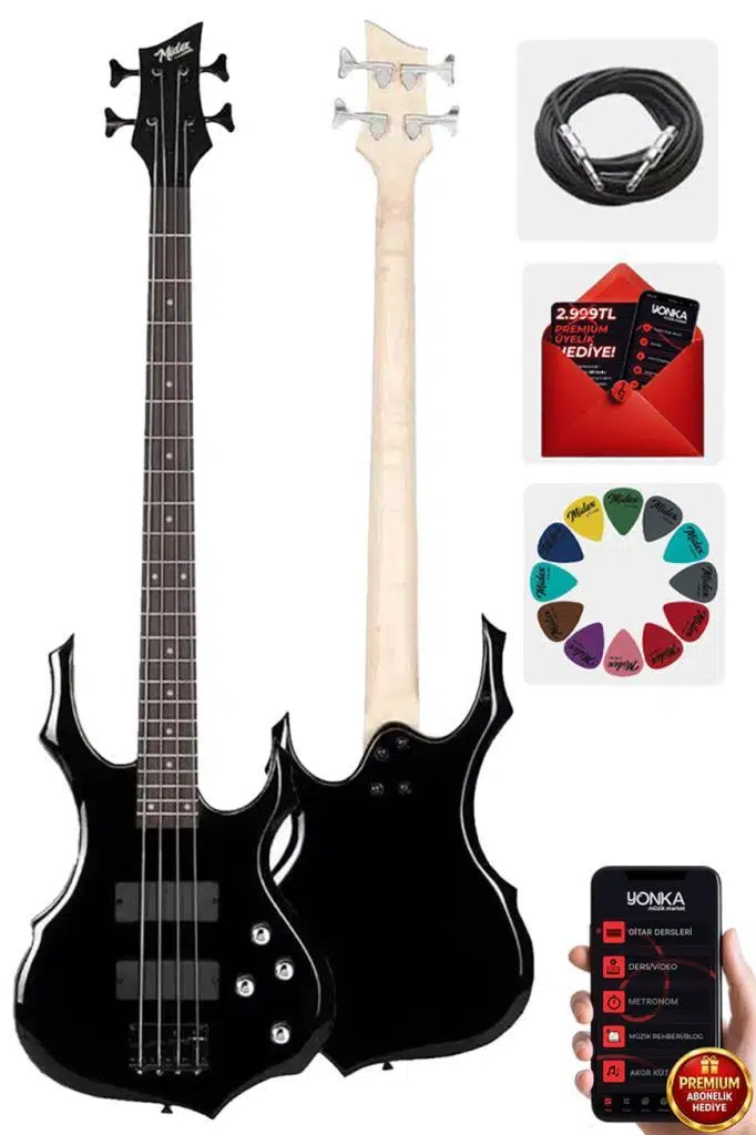 Midex MBG-410BK Üst Segment Profesyonel Bas Gitar 4 Telli Midex MBG-410BK Üst Segment Profesyonel Bas Gitar 4 Telli