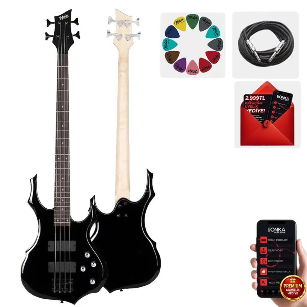 Midex MBG-410BK Üst Segment Profesyonel Bas Gitar 4 Telli Midex MBG-410BK Üst Segment Profesyonel Bas Gitar 4 Telli