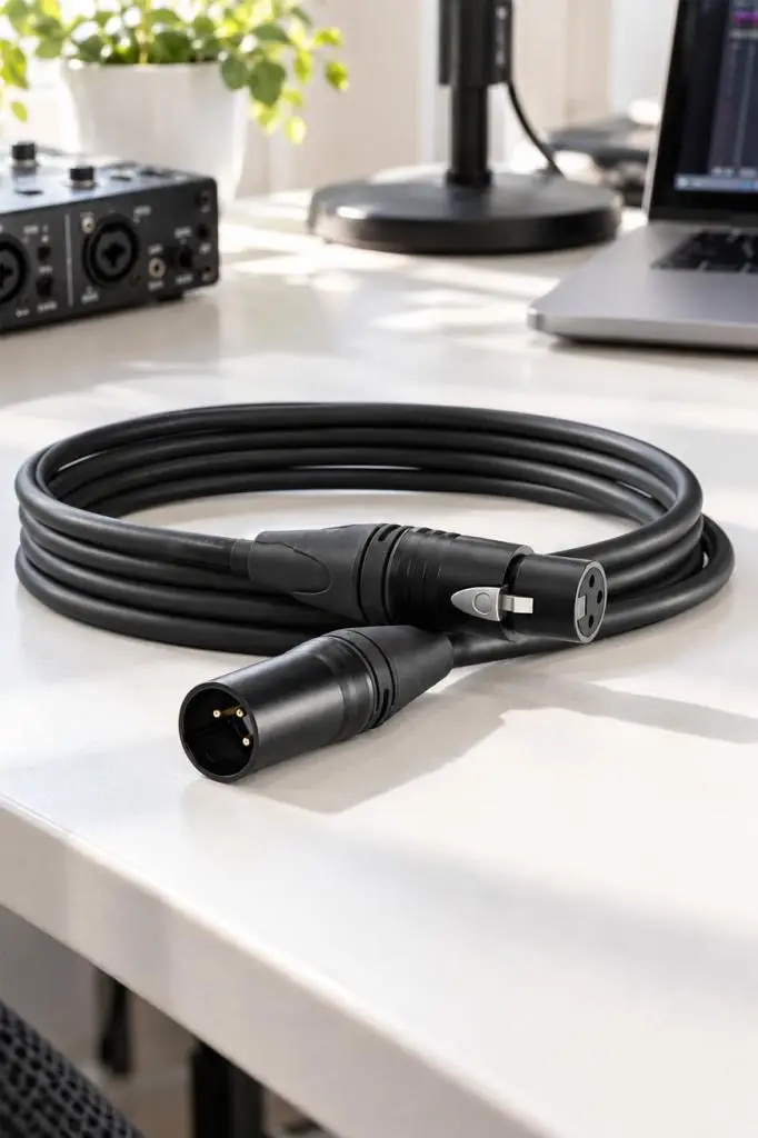 Midex MCB-3X Kaliteli Stereo Mikrofon Kablosu XLR + XLR 3 Metre Siyah Renk