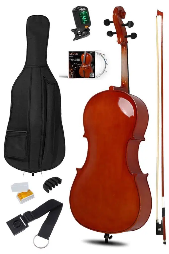 Midex MCL-350 Profesyonel Üst Seviye Ağaç Çello Viyolonsel
