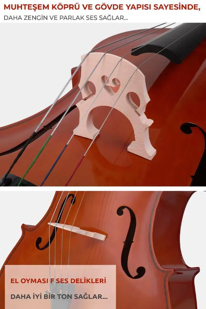 Midex MCL-350 Profesyonel Üst Seviye Ağaç Çello Viyolonsel