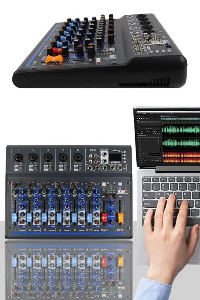 Midex MDX-07FXU 7 Kanal Ses Mikseri Deck Mikser (Kayıt USB Efekt) Midex MDX-07FXU 7 Kanal Ses Mikseri Deck Mikser (Kayıt USB Efekt)