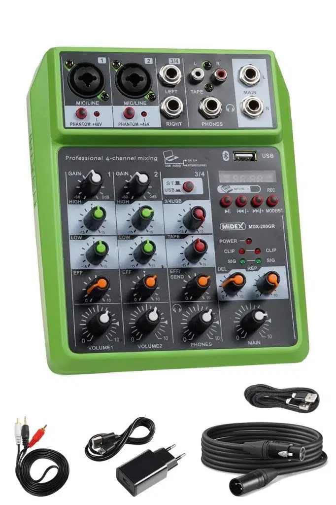 Midex MDX-280GR Ses Kartlı Ses Mikseri Stüdyo Kayıt Mixer Midex MDX-280GR Ses Kartlı Ses Mikseri Stüdyo Kayıt Mixer