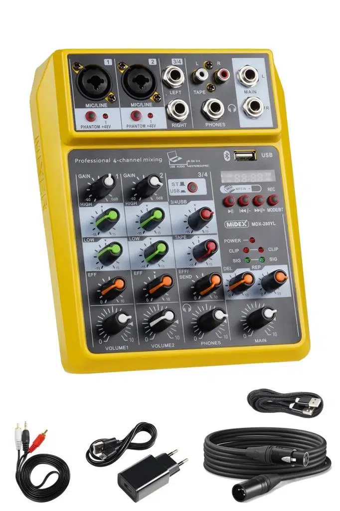 Midex MDX-280YL Ses Kartlı Ses Mikseri Stüdyo Kayıt Mixer Midex MDX-280YL Ses Kartlı Ses Mikseri Stüdyo Kayıt Mixer