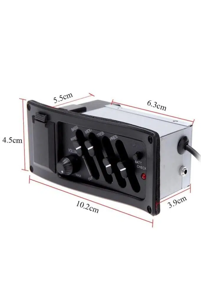 Midex ME-40 Gitar Preamp 4-Band EQ Ekolayzer Piezo Pickup Amplifier