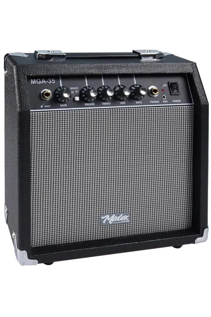 Midex MGA-35BK Elektro Gitar Amfisi 35 WATT Gain Özelliği Kulaklık Çıkışı
