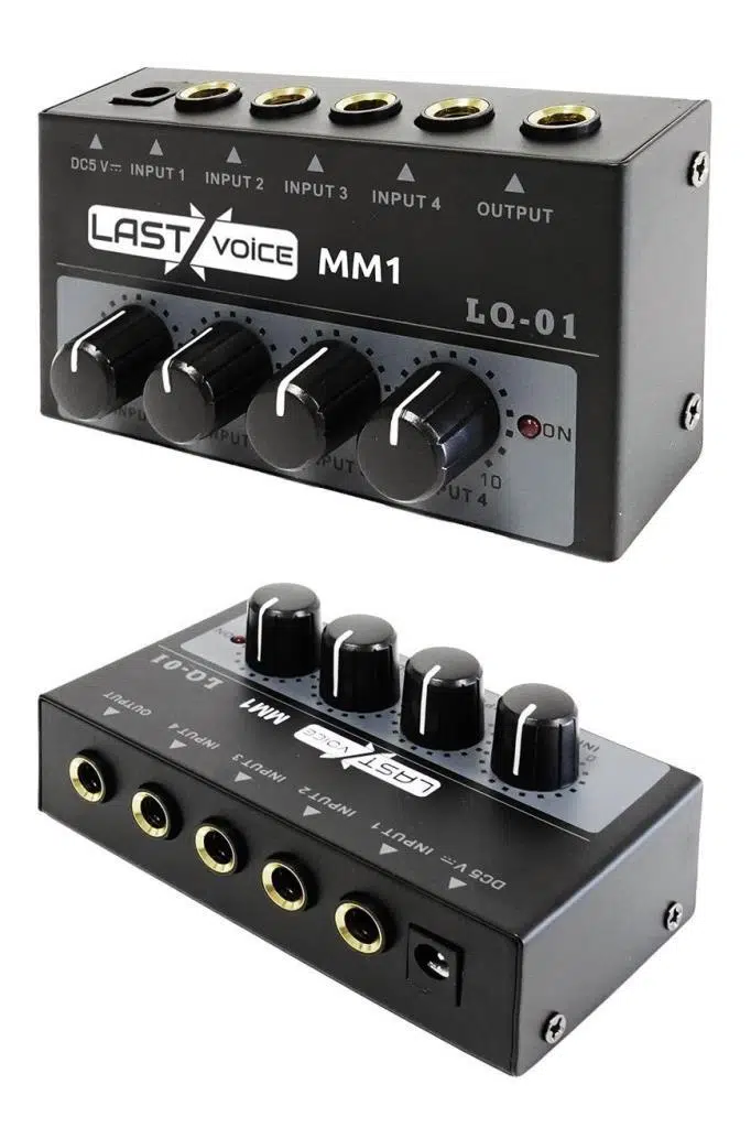 Midex MGA-35BK-FP Elektro Gitar Amfisi Seti 35 Watt Gain Özellikli (Mikser Amfi Mikrofon Stand Kulaklık Kablo)