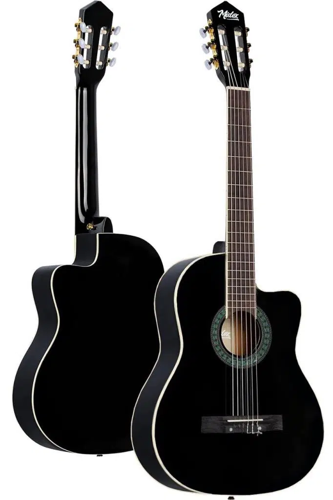 Midex MGX-100BK-BAG Üst Seviye Klasik Gitar 4/4 Sap Ayarlı Gül Klavye
