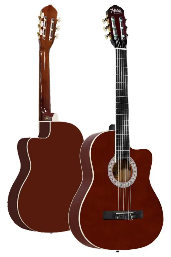 Midex MGX-100BRW-BAG Üst Seviye Klasik Gitar 4/4 Sap Ayarlı (Tuner Çanta Askı Capo Metod Pena) Midex MGX-100BRW-BAG Üst Seviye Klasik Gitar 4/4 Sap Ayarlı (Tuner Çanta Askı Capo Metod Pena)