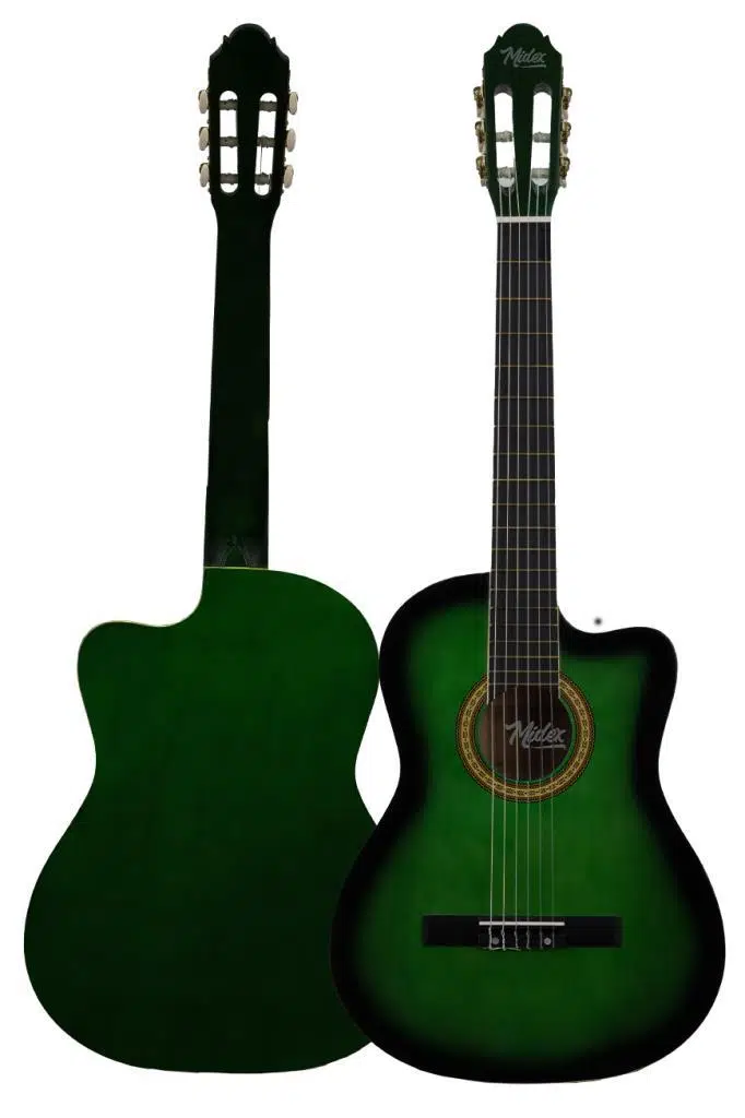 Midex MGX-100GR Üst Seviye Klasik Gitar 4/4 Sap Ayarlı (Çanta Askı Capo Metod Pena) Midex MGX-100GR Üst Seviye Klasik Gitar 4/4 Sap Ayarlı (Çanta Askı Capo Metod Pena)