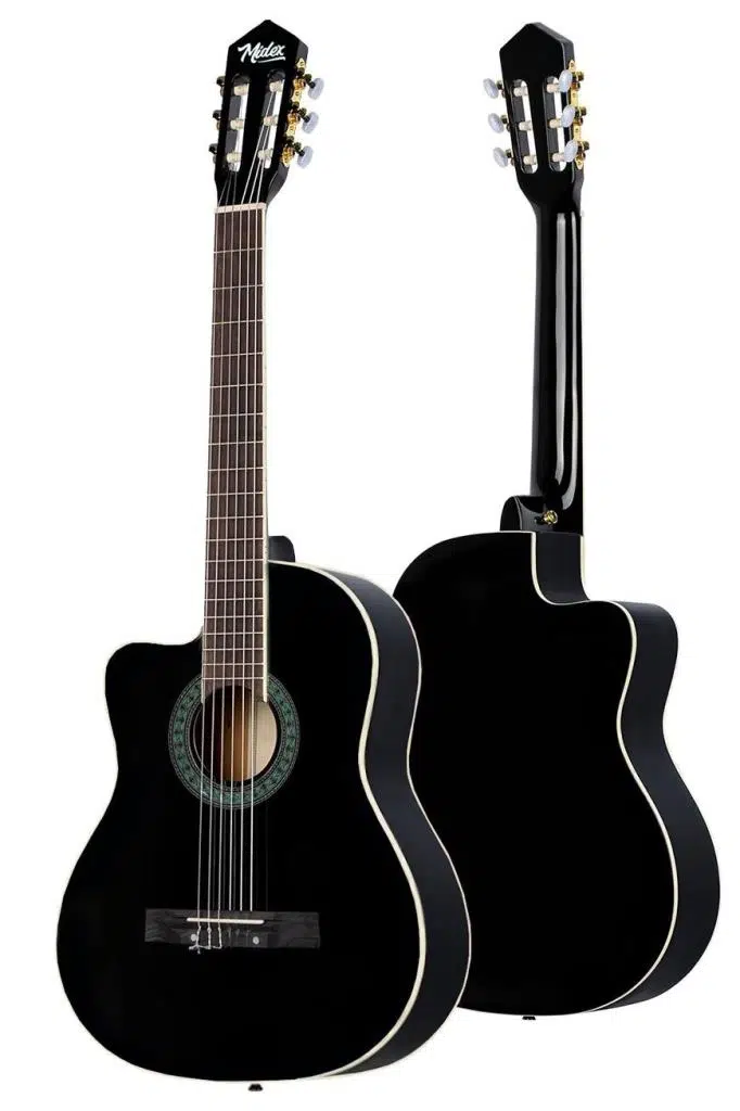 Midex MGX-101BK Üst Kalite SOLAK Klasik Gitar Siyah Sap Ayarlı Gül Klavye 4/4 Yetişkin Midex MGX-101BK Üst Kalite SOLAK Klasik Gitar Siyah Sap Ayarlı Gül Klavye 4/4 Yetişkin