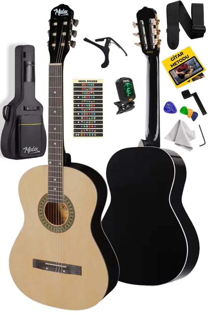 Midex MGX-151 Üst Kalite SOLAK Klasik Gitar Sap Ayarlı Doğal Ahşap Gül Klavye 4/4 Yetişkin Midex MGX-151 Üst Kalite SOLAK Klasik Gitar Sap Ayarlı Doğal Ahşap Gül Klavye 4/4 Yetişkin