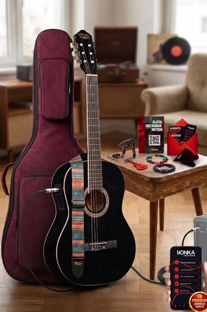 Midex MGX-200BK-EQ Ekolayzerli Profesyonel Elektro Klasik Gitar Seti Siyah 4/4 Üst Segment Midex MGX-200BK-EQ Ekolayzerli Profesyonel Elektro Klasik Gitar Seti Siyah 4/4 Üst Segment