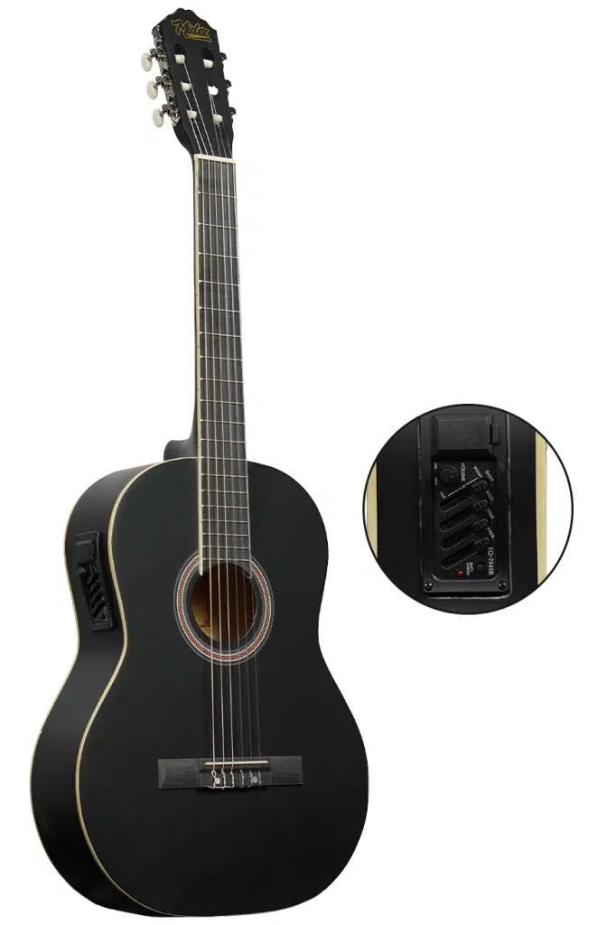 Midex MGX-200MBK-EQ Ekolayzerli Profesyonel Elektro Klasik Gitar Seti Mat Siyah 4/4 Üst Segment Midex MGX-200MBK-EQ Ekolayzerli Profesyonel Elektro Klasik Gitar Seti Mat Siyah 4/4 Üst Segment