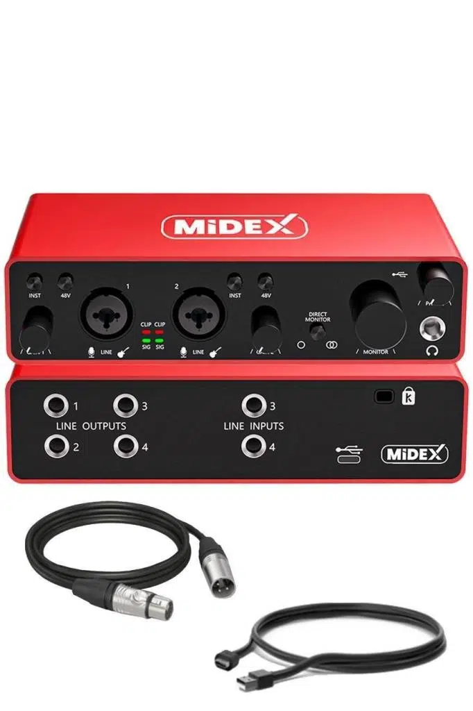 Midex Midi Paket-6 Stüdyo Ekipmanları Seti Ses Kartı Midi Klavye Mikrofon Kulaklık Midex Midi Paket-6 Stüdyo Ekipmanları Seti Ses Kartı Midi Klavye Mikrofon Kulaklık