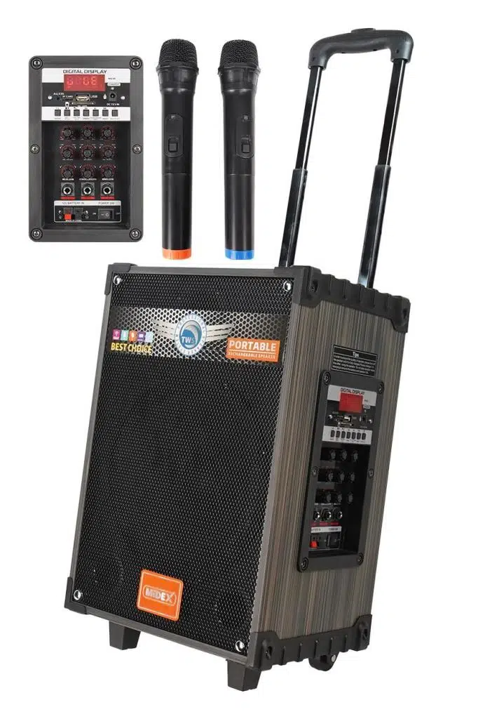 Midex MR-450 Taşınabilir Seyyar Mikrofonlu Akülü Ses Sistemi Hoparlör (450 Watt)