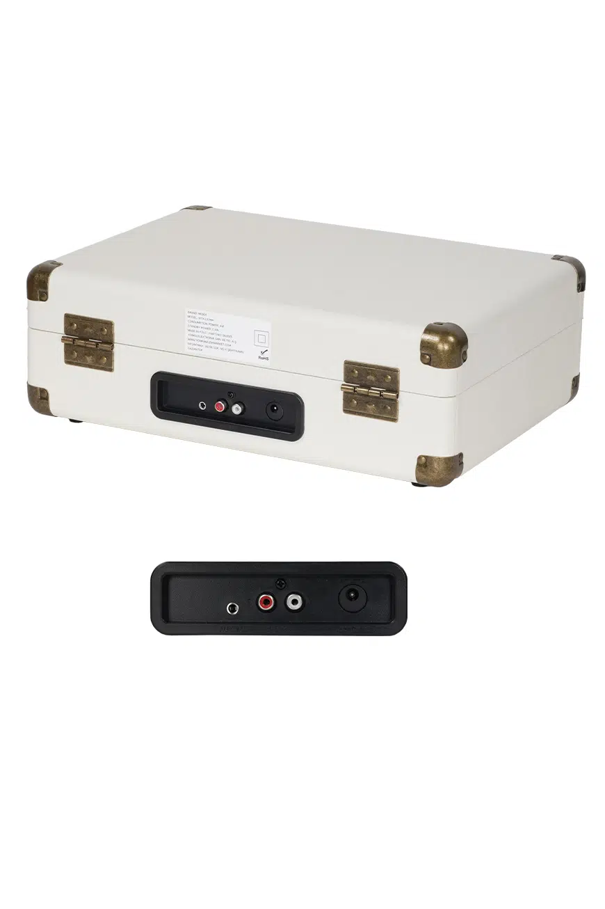 Midex Mtx-101WH Nostaljik Retro Pikap Plak Çalar (Şarjlı Bluetooth Aux Hoparlörlü 3 Devir) İğne Dahil Midex Mtx-101WH Nostaljik Retro Pikap Plak Çalar (Şarjlı Bluetooth Aux Hoparlörlü 3 Devir) İğne Dahil