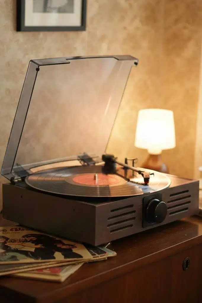 Midex MTX-106BN Nostaljik Retro Pikap Plak Çalar (Bluetooth Aux Hoparlörlü 3 Devir) İğne Dahil