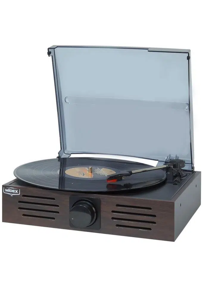 Midex MTX-106BN Nostaljik Retro Pikap Plak Çalar (Bluetooth Aux Hoparlörlü 3 Devir) İğne Dahil Midex MTX-106BN Nostaljik Retro Pikap Plak Çalar (Bluetooth Aux Hoparlörlü 3 Devir) İğne Dahil