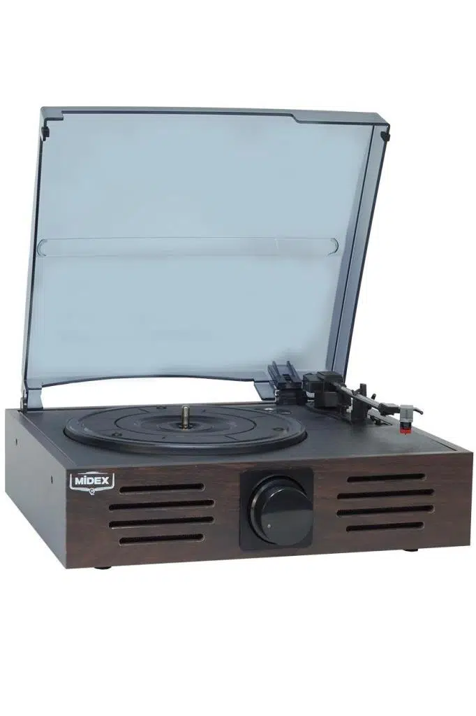 Midex MTX-106BN Nostaljik Retro Pikap Plak Çalar (Bluetooth Aux Hoparlörlü 3 Devir) İğne Dahil Midex MTX-106BN Nostaljik Retro Pikap Plak Çalar (Bluetooth Aux Hoparlörlü 3 Devir) İğne Dahil