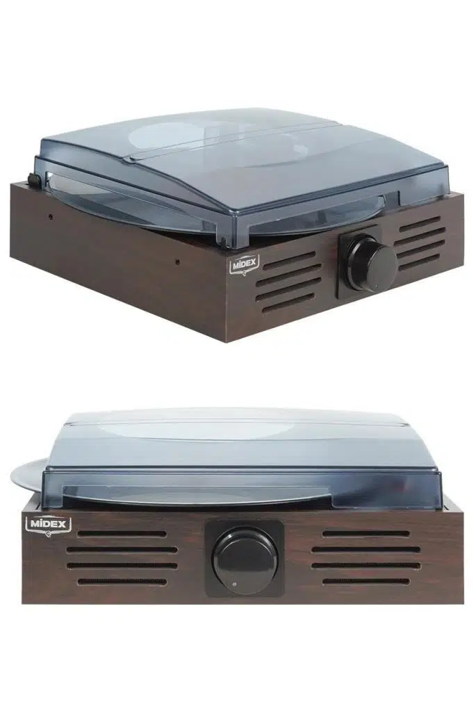 Midex MTX-106BN Nostaljik Retro Pikap Plak Çalar (Bluetooth Aux Hoparlörlü 3 Devir) İğne Dahil Midex MTX-106BN Nostaljik Retro Pikap Plak Çalar (Bluetooth Aux Hoparlörlü 3 Devir) İğne Dahil