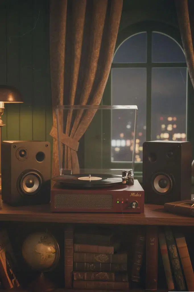 Midex Mtx-303S SET Nostaljik Pikap Plak Çalar ve Hoparlör Ses Sistemi (Bluetooth USB)