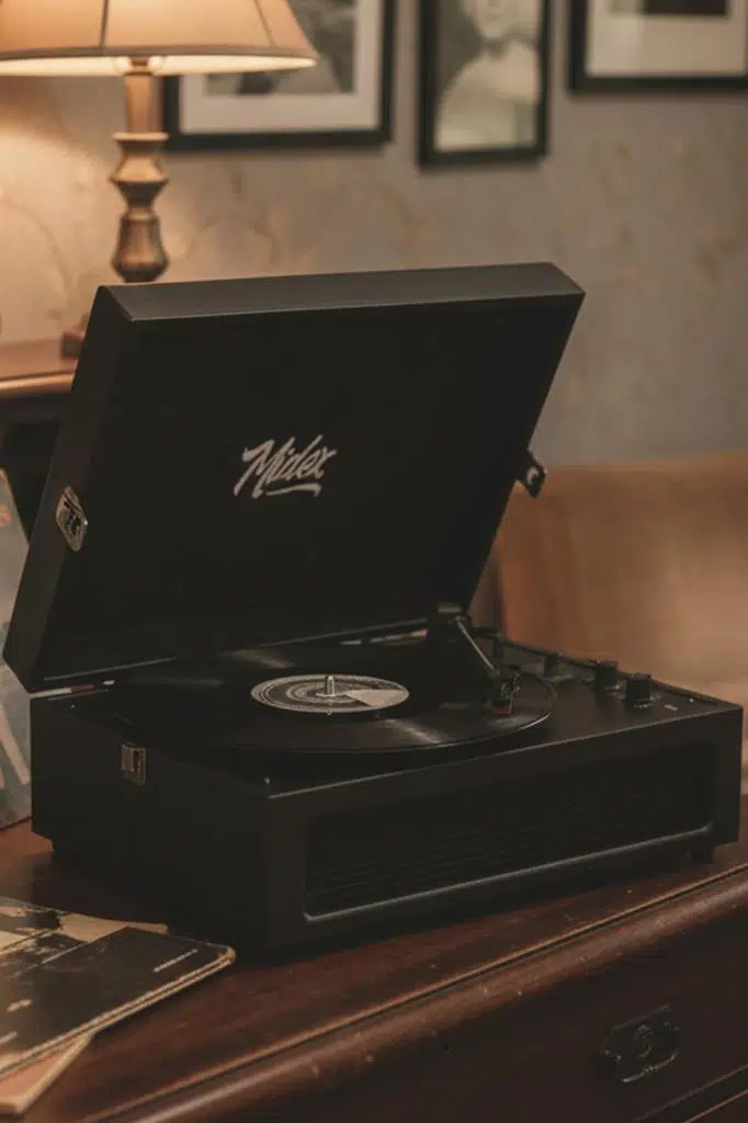 Midex MTX-420BK Nostaljik Bluetooth PRO Pikap Plakçalar Şarjlı 3 Devirli