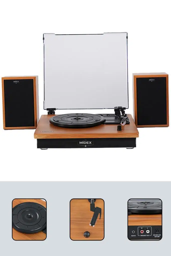 Midex MTX-450 Nostaljik Pikap Plak Çalar Ekstra Hoparlörlü Bluetooth