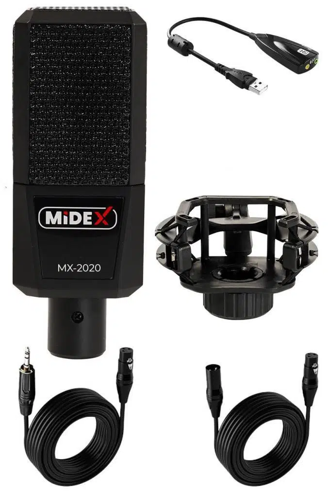 Midex MX-2020 Condenser +48V Stüdyo Ses Kayıt Mikrofonu