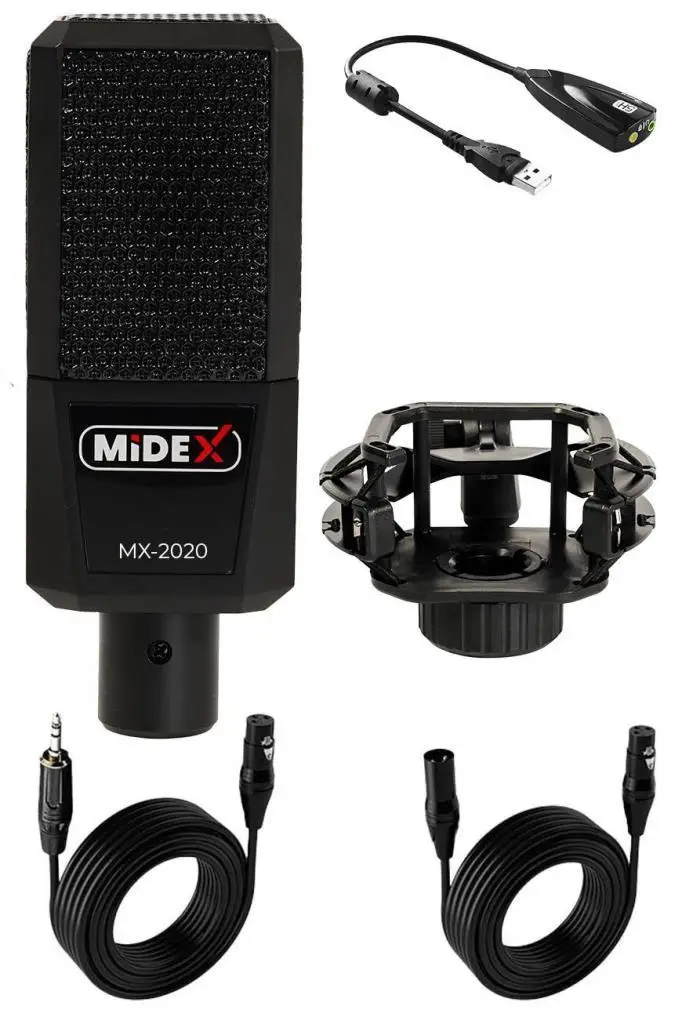 Midex MX-2020 Condenser +48V Stüdyo Ses Kayıt Mikrofonu