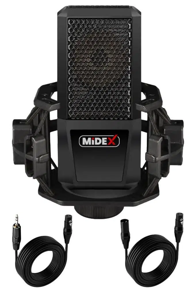 Midex MX-2020 Set Phantom Power Condenser Stüdyo Mikrofon Kayıt Paketi