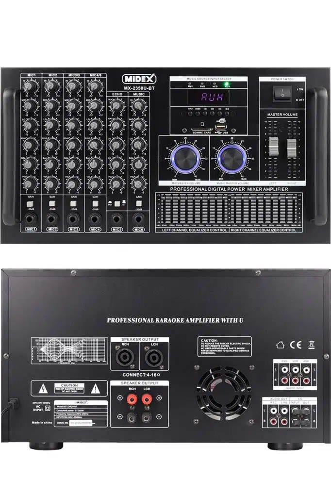 Midex Mx-2350U Ekolayzer'lı Stereo Power Mikser Anfi 2x350 Watt 4-16 Ohm Midex Mx-2350U Ekolayzer'lı Stereo Power Mikser Anfi 2x350 Watt 4-16 Ohm