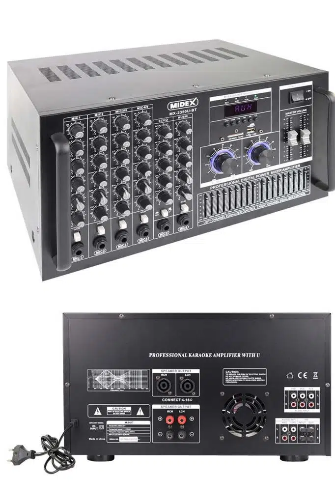 Midex Mx-2350U Ekolayzer'lı Stereo Power Mikser Anfi 2x350 Watt 4-16 Ohm Midex Mx-2350U Ekolayzer'lı Stereo Power Mikser Anfi 2x350 Watt 4-16 Ohm