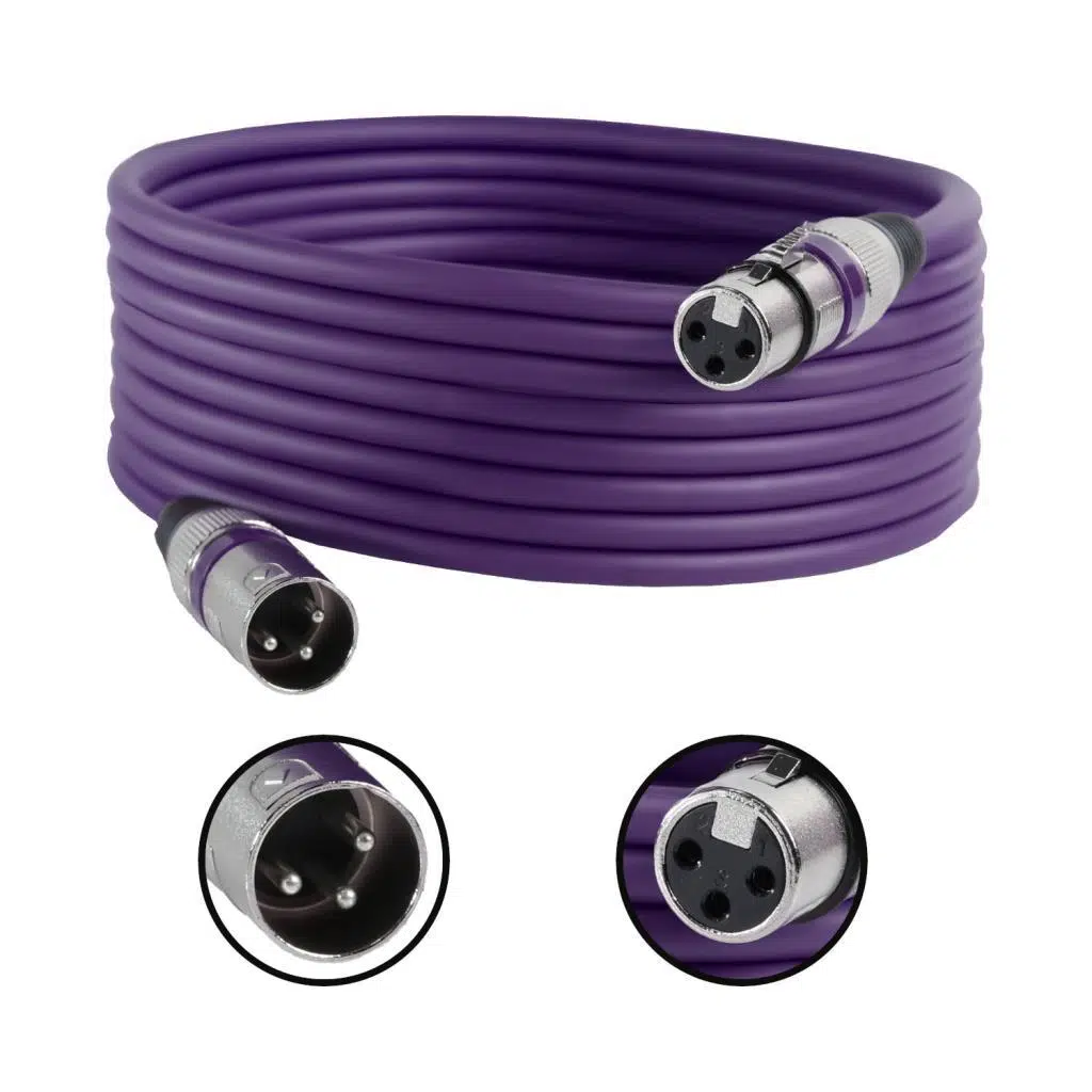 Midex MXL-10M-5x Kaliteli XLR TO XLR 10 mt. Mikrofon Kablosu (5 Adet 5 Renk)