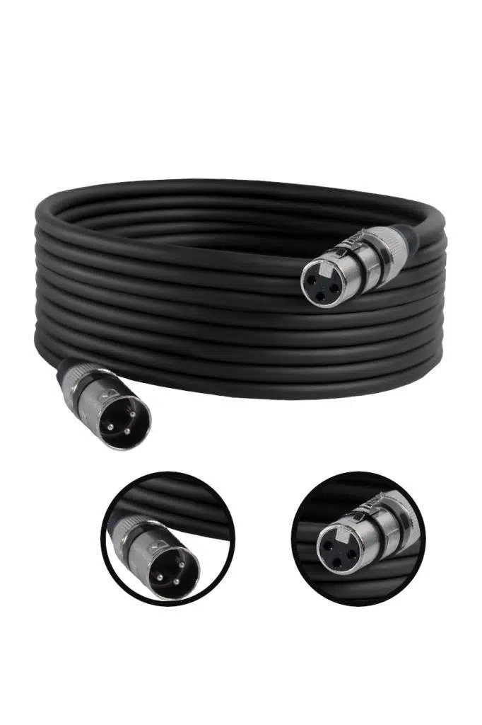 Midex MXL-10M-BK Kaliteli XLR TO XLR 10 mt. Mikrofon Kablosu