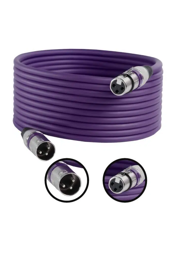 Midex MXL-15M-5x Kaliteli XLR TO XLR 15 mt. Mikrofon Kablosu (5 Adet 5 Renk)