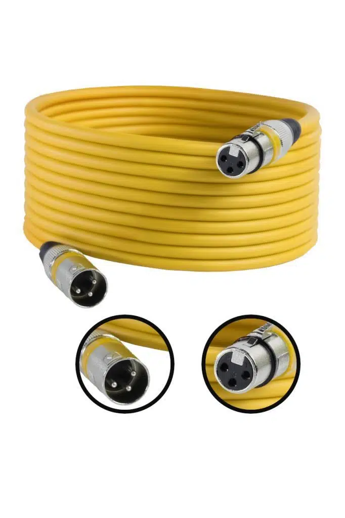 Midex MXL-15M-YLW Kaliteli XLR TO XLR 15 mt. Mikrofon Kablosu Midex MXL-15M-YLW Kaliteli XLR TO XLR 15 mt. Mikrofon Kablosu