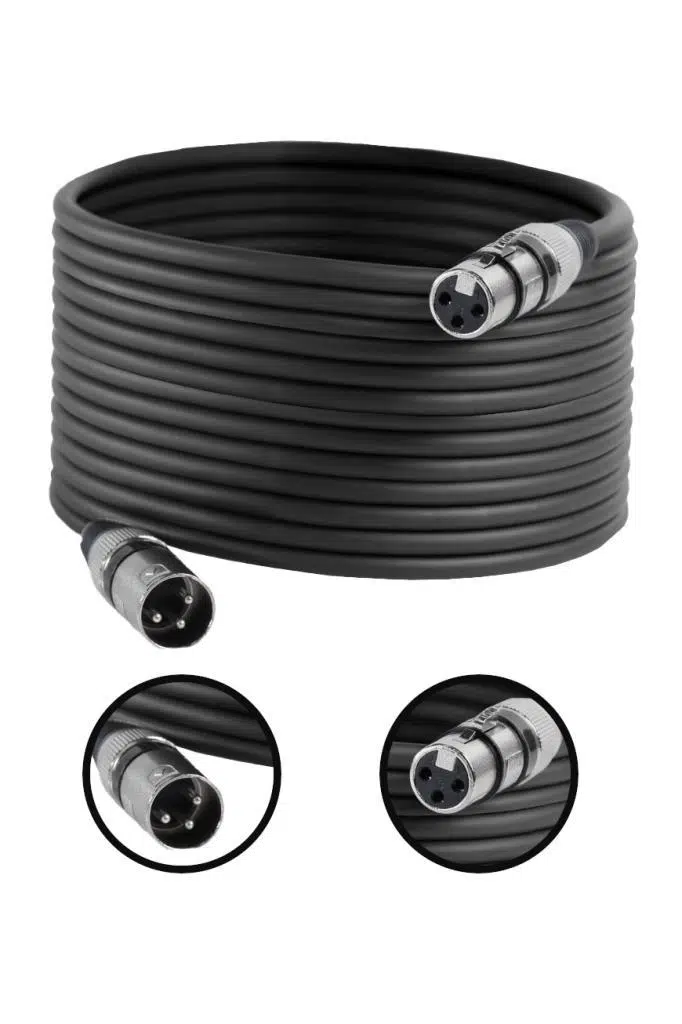 Midex MXL-20M-BK Kaliteli XLR TO XLR 20 mt. Mikrofon Kablosu Midex MXL-20M-BK Kaliteli XLR TO XLR 20 mt. Mikrofon Kablosu