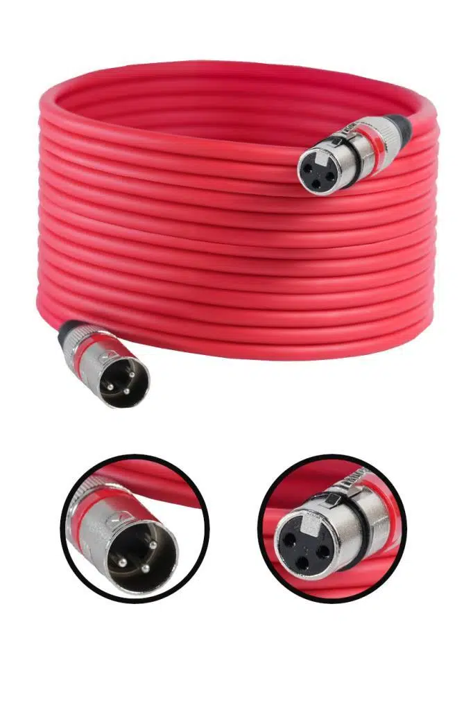 Midex MXL-20M-RD Kaliteli XLR TO XLR 20 mt. Mikrofon Kablosu Midex MXL-20M-RD Kaliteli XLR TO XLR 20 mt. Mikrofon Kablosu