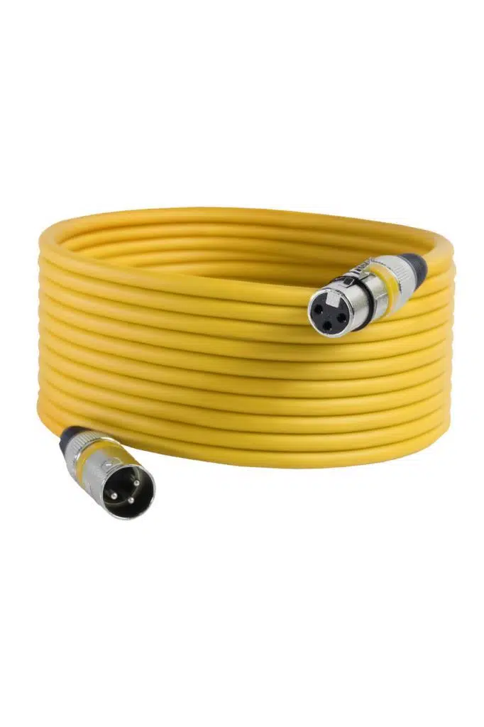 Midex MXL-20M-YLW Kaliteli XLR TO XLR 20 mt. Mikrofon Kablosu