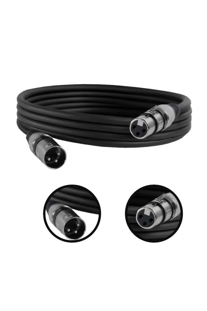 Midex MXL-3M-BK Kaliteli XLR TO XLR 3 mt. Mikrofon Kablosu
