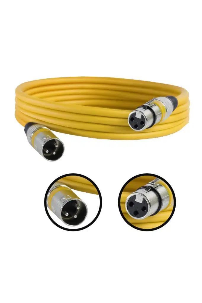 Midex MXL-3M-YLW Kaliteli XLR TO XLR 3 mt. Mikrofon Kablosu