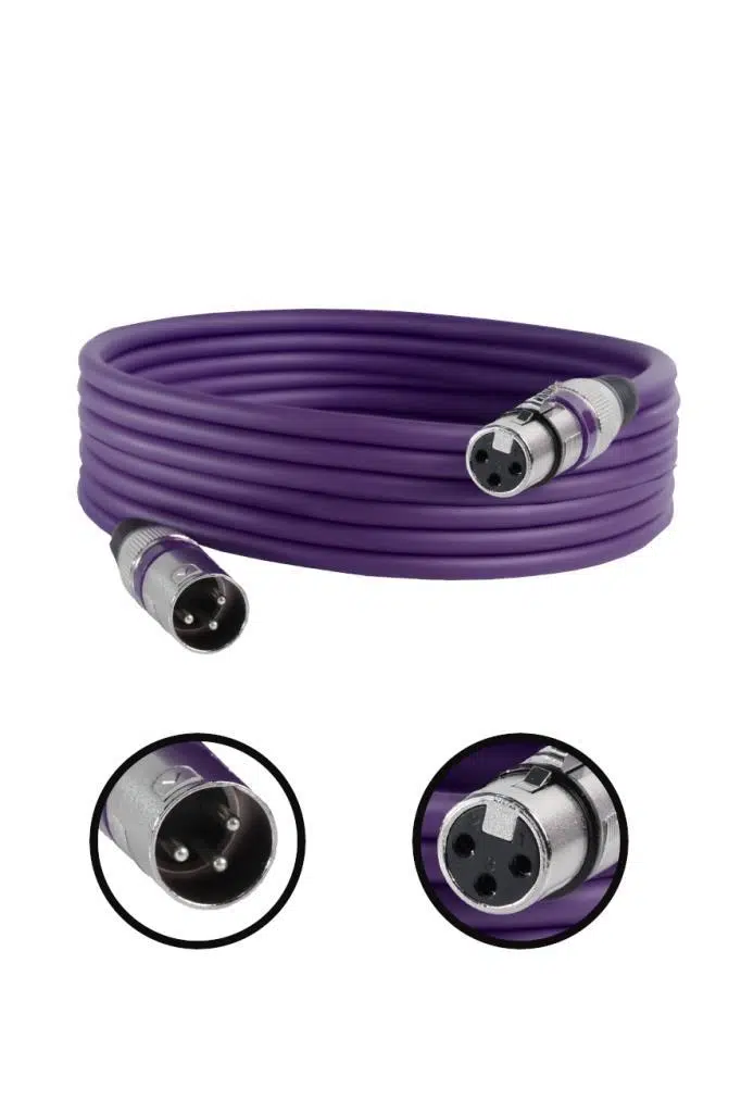 Midex MXL-5M-5x Kaliteli XLR TO XLR 5 mt. Mikrofon Kablosu (5 Adet 5 Renk)