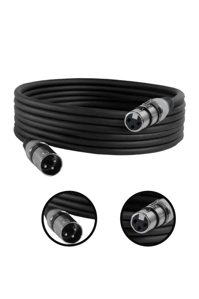 Midex MXL-5M-BK Kaliteli XLR TO XLR 5 mt. Mikrofon Kablosu