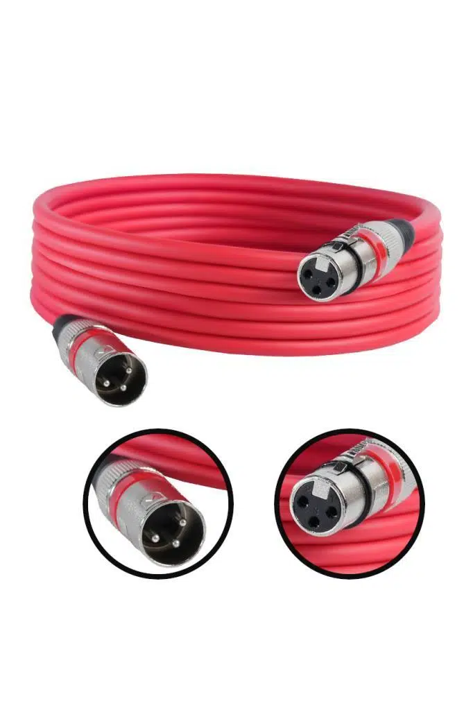 Midex MXL-5M-RD Kaliteli XLR TO XLR 5 mt. Mikrofon Kablosu