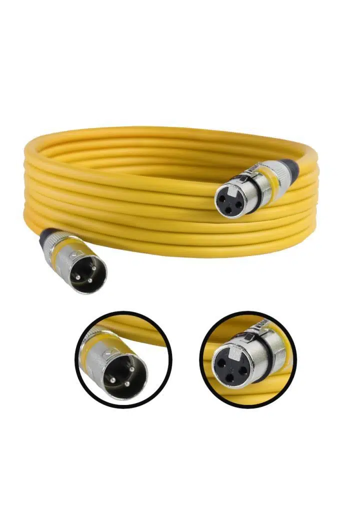 Midex MXL-5M-YLW Kaliteli XLR TO XLR 5 mt. Mikrofon Kablosu Midex MXL-5M-YLW Kaliteli XLR TO XLR 5 mt. Mikrofon Kablosu