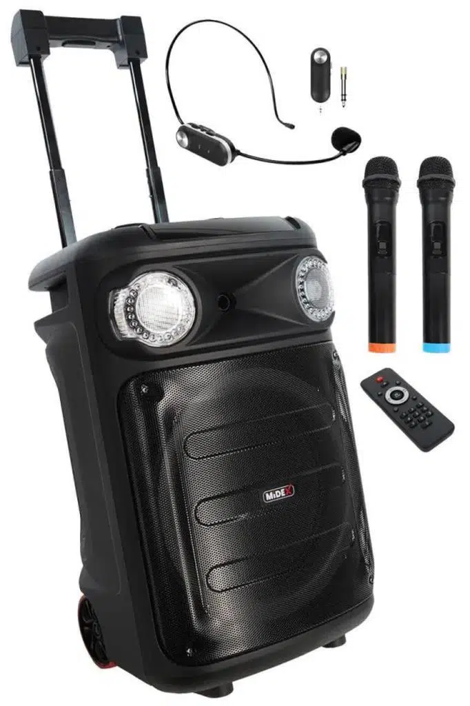 Midex MXR-1100HX Taşınabilir Seyyar Portatif 3 Mikrofonlu Işıklı Ses Sistemi Hoparlör (1100 Watt) Midex MXR-1100HX Taşınabilir Seyyar Portatif 3 Mikrofonlu Işıklı Ses Sistemi Hoparlör (1100 Watt)