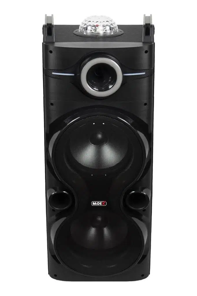Midex MXR-1250 Taşınabilir Seyyar Mikrofonlu Işıklı Akülü Ses Sistemi Hoparlör (1250 Watt) 